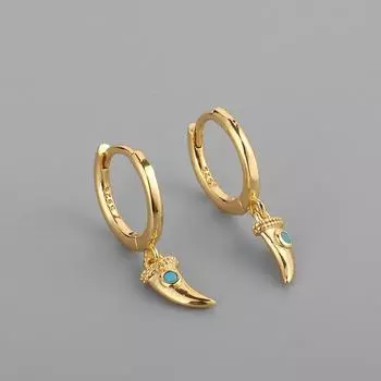 Серьги-кольца с рогами из стерлингового серебра 925 пробы для женщин и мужчин, маленькие золотые серьги-кольца Huggie Hoop, подарки