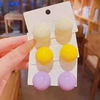 Серьги-кольца Simple Circle, летние 2022 г., женские, серебряные, S925, конфетные цвета, капли масла E4771 фиолетовый