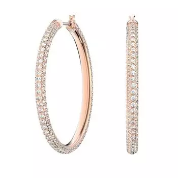 Серьги-кольца Swarovski Dextera Hoop цвета розового золота 5383938 для женщин розового золота