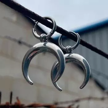 Серьги-кольца в стиле хип-хоп, винтажные минималистичные металлические серьги для женщин и девочек, модные панк-рок серьги-кольца, ювелирные изделия серебряный