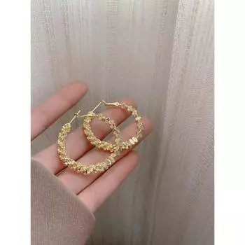 Серьги-кольца Женские Осенне-зимний Нишевый Дизайн Доступная Роскошь Классические Серьги-пусеты 2024 Новинка Самые Продаваемые Трендовые Серьги Gold