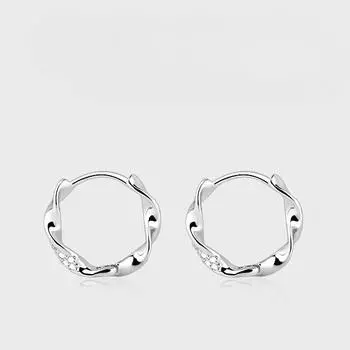 Серьги-кольца женские S999 серебряные модные серьги-кольца для ног, украшения для ушей 99