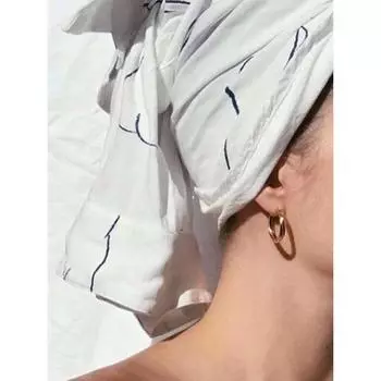 Серьги-кольца Женственность Простые модные ретро-серьги Серьги Французские серьги