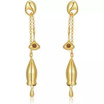 Серьги-колокольчики бренда Mihmily, нишевый легкий роскошный модный темперамент золотой