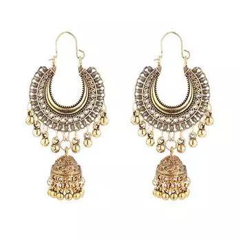Серьги-колокольчики с кисточками в стиле ретро, модные преувеличенные серьги в экзотическом этническом стиле