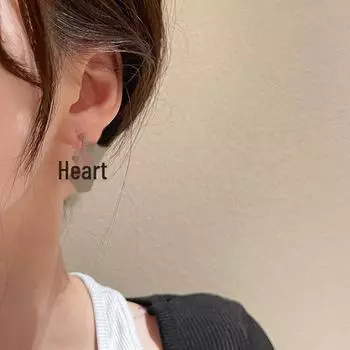 Серьги-контрастные круги из черной смолы в стиле ретро в корейском стиле - милый, милый, классный металлический дизайн flower hoop чёрный