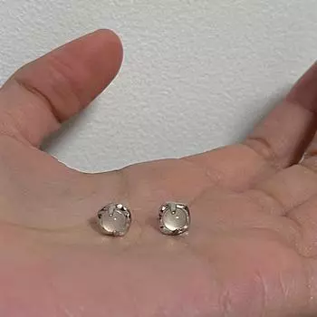 Серьги кошачий глаз из искусственного агата Anenjery для женщин, простые, модные, высококачественные аксессуары для сережек белый