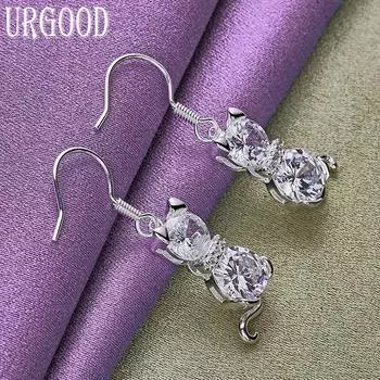 Серьги-кошки из стерлингового серебра 925 пробы, модные украшения 3.50*0.80cm