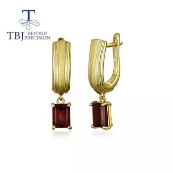 Серьги креативного дизайна, натуральный октябрь 5*7 мм, драгоценный камень, серьги с красным гранатом, серебро 925 пробы, женская повседневная одежда, прекрасные подарки m красный