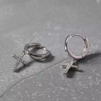 Серьги-крестики из циркония, персонализированные серьги в стиле ретро с нишевым дизайном