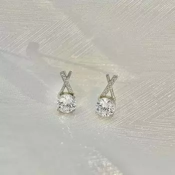 Серьги-крестики Niche Design X Earrings Temperament Модные серьги для женщин Новые трендовые