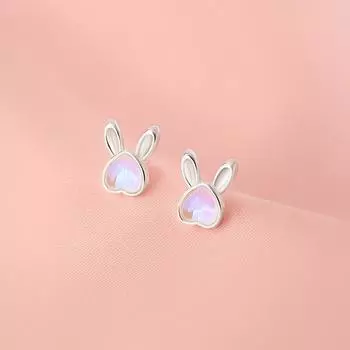 Серьги-кролики женские простые и маленькие темпераментные винтовые застежки для поднятия отверстий для ушей серьги-кролики Love Jewelry