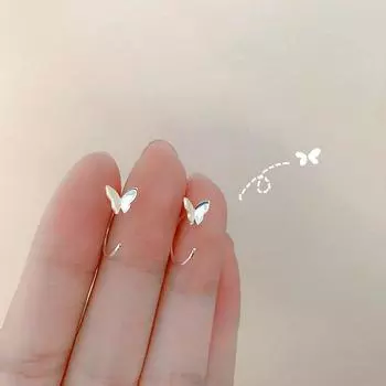 Серьги-крючки-бабочки Niche Ins Wind Earrings Temperament Earrings Простые женские ушные отверстия