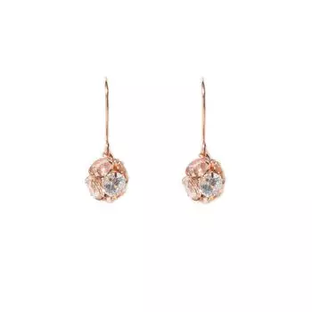 Серьги-крючки BLOOM K10 из розового золота с кубическим цирконием [BLOOM] (Мягкий апельсин) 0231-0513-0029-0000