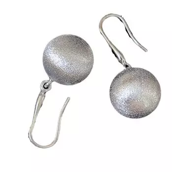 Серьги-крючки в форме матового шара, стильный дизайн и темперамент для женщин