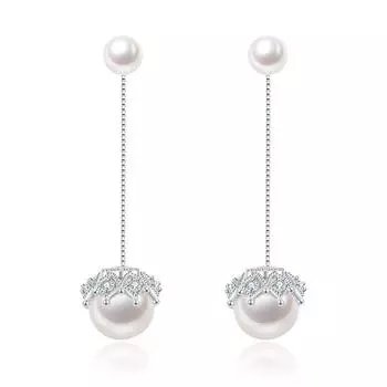 Серьги-кружева «Темперамент», съемные, одна на две, модные длинные серьги с бахромой из жемчуга, для девочек