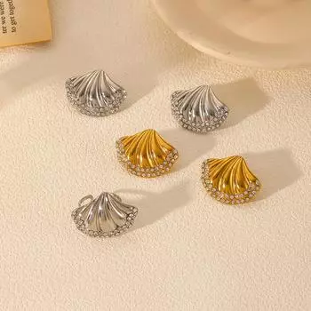 Серьги Light Luxury Premium Summer Shell Серьги-гвоздики из нержавеющей стали Серьги из титановой стали Женские украшения