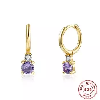 Серьги Light Luxury S925 Lip Print Geometric Four Diamond Celi French Ear Buckle Color Zircon Women s Ear Buckle 925 Silver