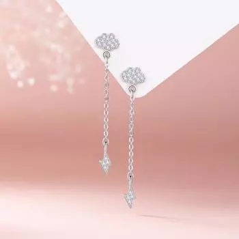 Серьги Lightning Cloud, легкие, роскошные, нишевые, темпераментные, длинные, украшенные цирконием серьги, персонализированные серьги Weather