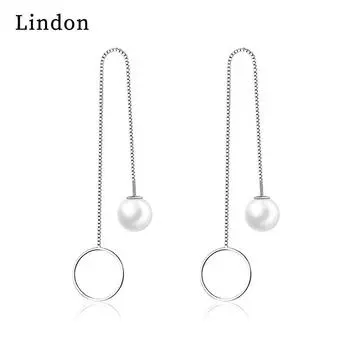 Серьги Lindon из медного сплава, серьги-капли для женщин, подарки на свадьбу серебряный