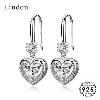 Серьги Lindon с серьгами-каплями в форме сердца, изысканные украшения для женской свадьбы