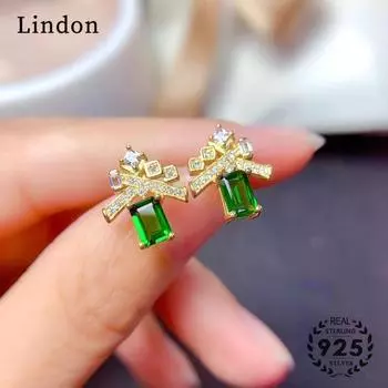 Серьги Lindon, серьги-капли для женщин, подарки на свадьбу зелёный