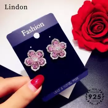 Серьги Lindon, серьги-капли для женщин, подарки на свадьбу розовый