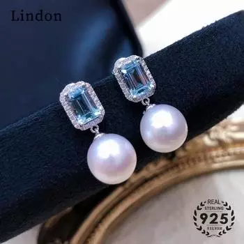 Серьги Lindon, серьги-капли для женщин, подарки на свадьбу белый