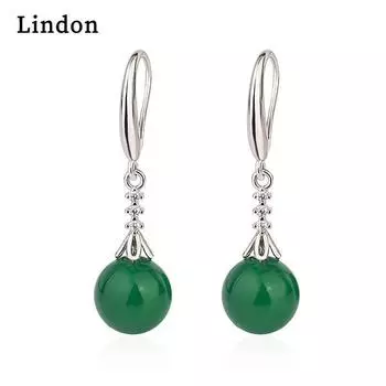 Серьги Lindon Серьги-подвески для женщин Подарки на свадьбу зелёный