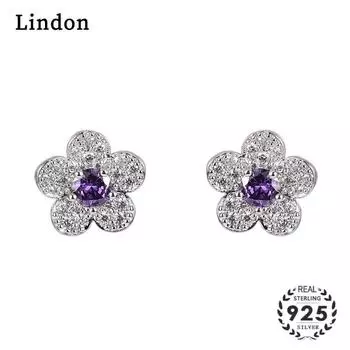 Серьги Lindon Серьги-подвески для женщин Подарки на свадьбу фиолетовый