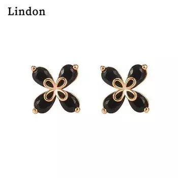 Серьги Lindon Серьги-подвески для женщин Подарки на свадьбу чёрный