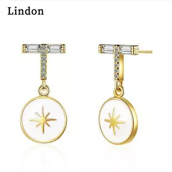 Серьги Lindon Серьги-подвески для женщин Подарки на свадьбу золотой