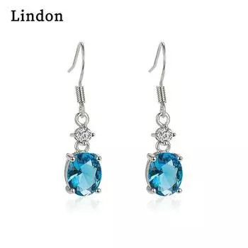 Серьги Lindon Серьги-подвески для женщин Подарки на свадьбу синий