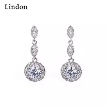Серьги Lindon Серьги-подвески для женщин Подарки на свадьбу белый