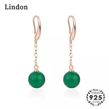 Серьги Lindon Серьги-подвески для женщин Подарки на свадьбу зелёный