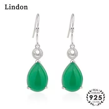Серьги Lindon Серьги-подвески для женщин Подарки на свадьбу зелёный