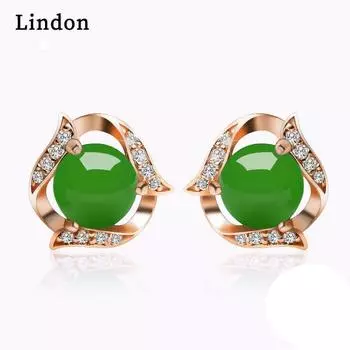 Серьги Lindon Серьги-подвески для женщин Подарки на свадьбу зелёный