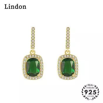 Серьги Lindon Серьги-подвески для женщин Подарки на свадьбу зелёный