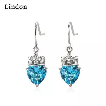 Серьги Lindon Серьги-подвески для женщин Подарки на свадьбу синий