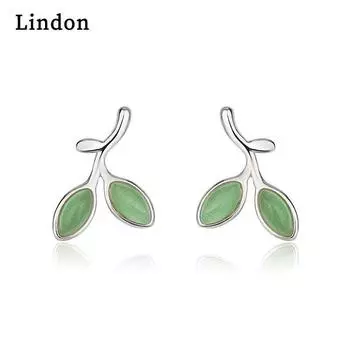 Серьги Lindon Серьги-подвески для женщин Подарки на свадьбу зелёный