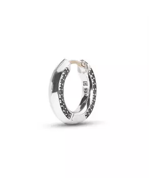 Серьги LION HEART одна LH для подарочного клатча 925 (для уха) Серьги/Боковой камень/Серебро чёрный