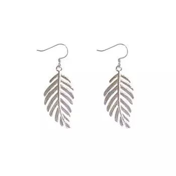 Серьги-листья Темпераментные, свежие и простые серьги-крючки в форме листа Литературные аксессуары Серьги Женский корейский выпуск
