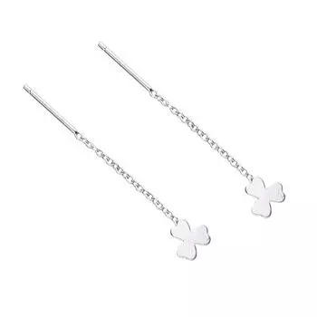 Серьги Little Lucky Three-Leaf, серьги Sweet Flower Leaf, милые серьги в подарок литературному студенту, для женщин