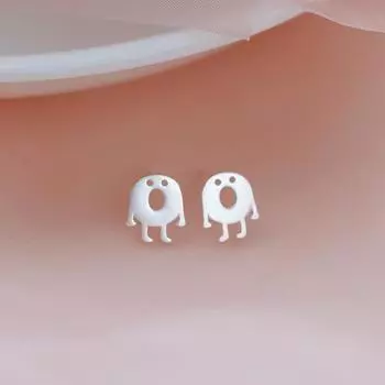 Серьги Little Monster Женские простые серьги Temperament Серьги Ins Niche Donuts Cookies