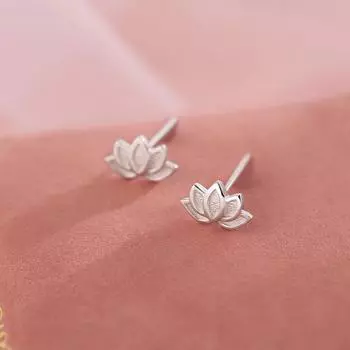 Серьги-лотосы для женщин, не требующие снятия, для сна, простой дизайн ниши и украшение для пирсинга ушей