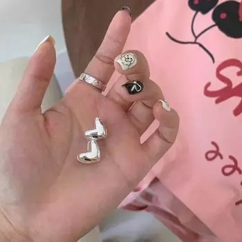 Серьги Love Ear Buckle Femininity Light Luxury Peach Heart, простые двухсторонние серьги в форме сердца от Cold Wind