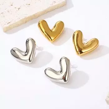 Серьги Love из нержавеющей стали с полостью Niche Design High Sense 18K женские ювелирные серьги