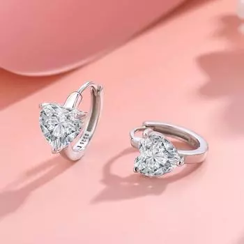 Серьги Love из стерлингового серебра 925 пробы, изысканные серьги-пряжки в форме персикового сердца 925 Silver