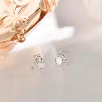 Серьги Love - изысканные и компактные серьги для женщин, геометрические линии, легкая роскошь и ощущение высокого класса, отправьте своей девушке