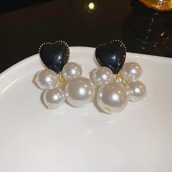 Серьги Love Tassel Серьги Light Luxury Temperament чёрный